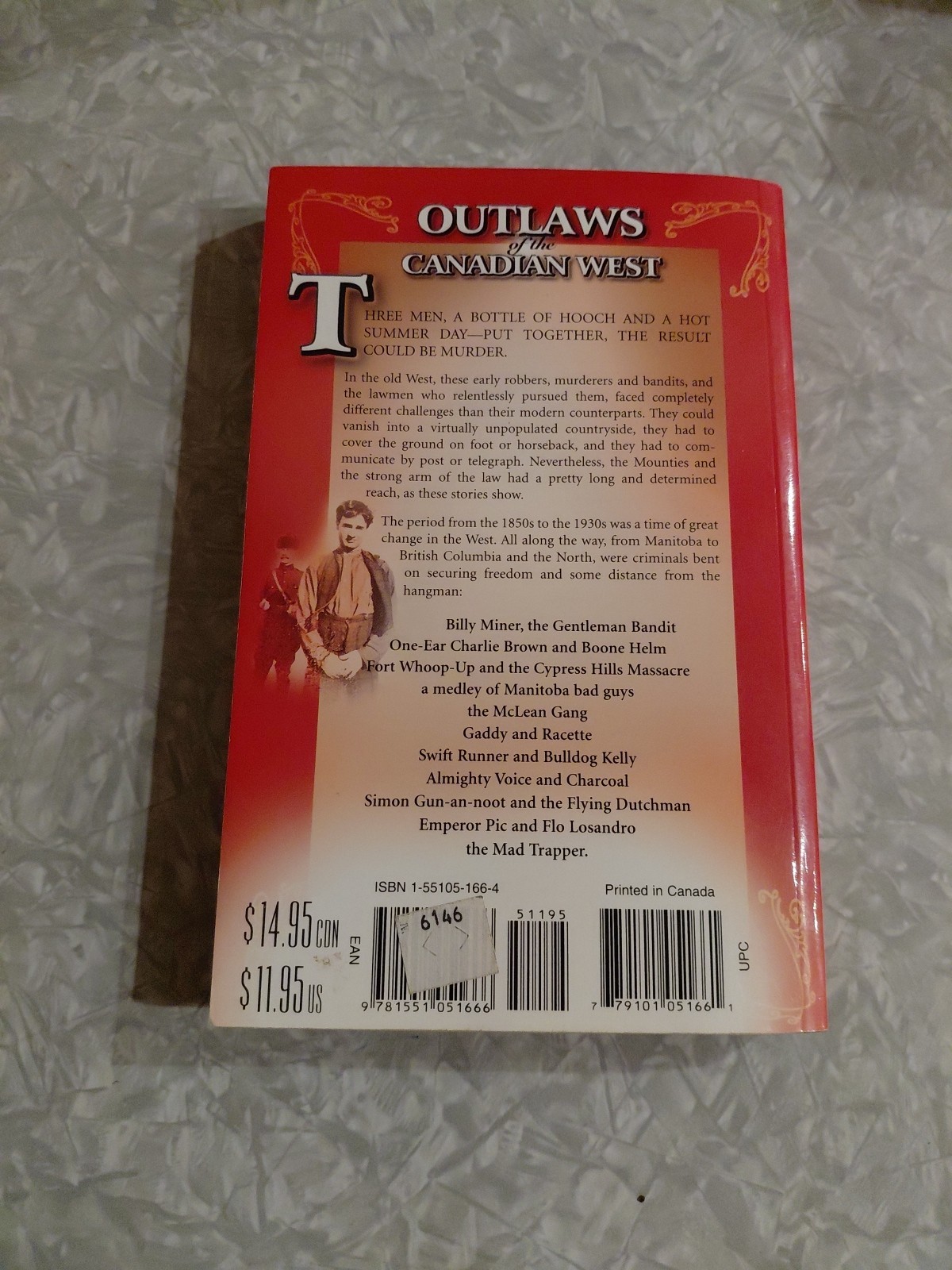 Ghost Stories of the Old West And Outlaws Of The Canadian West Paperback Lot
