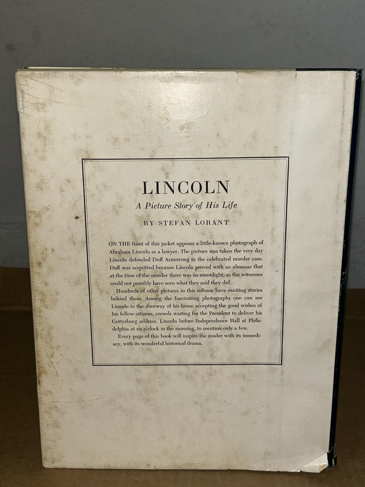 Lincoln A Picture Story of His Life Lorant 1952 Book Club Edition Illustrated