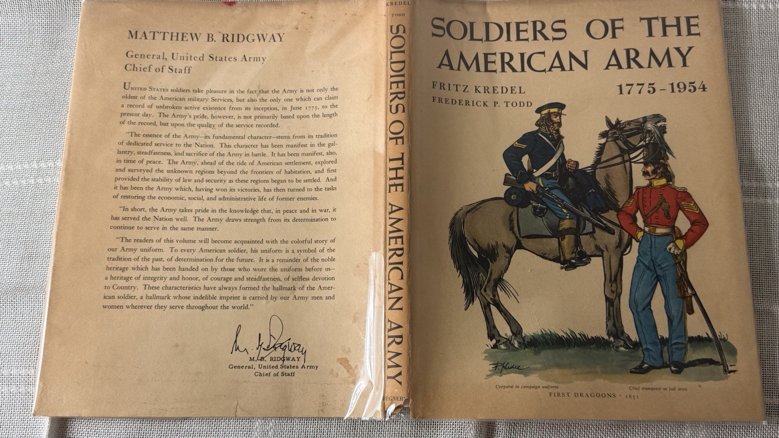 Soldiers of the American Army 1775-1954 Fritz Kredel HC DJ US Military Uniforms