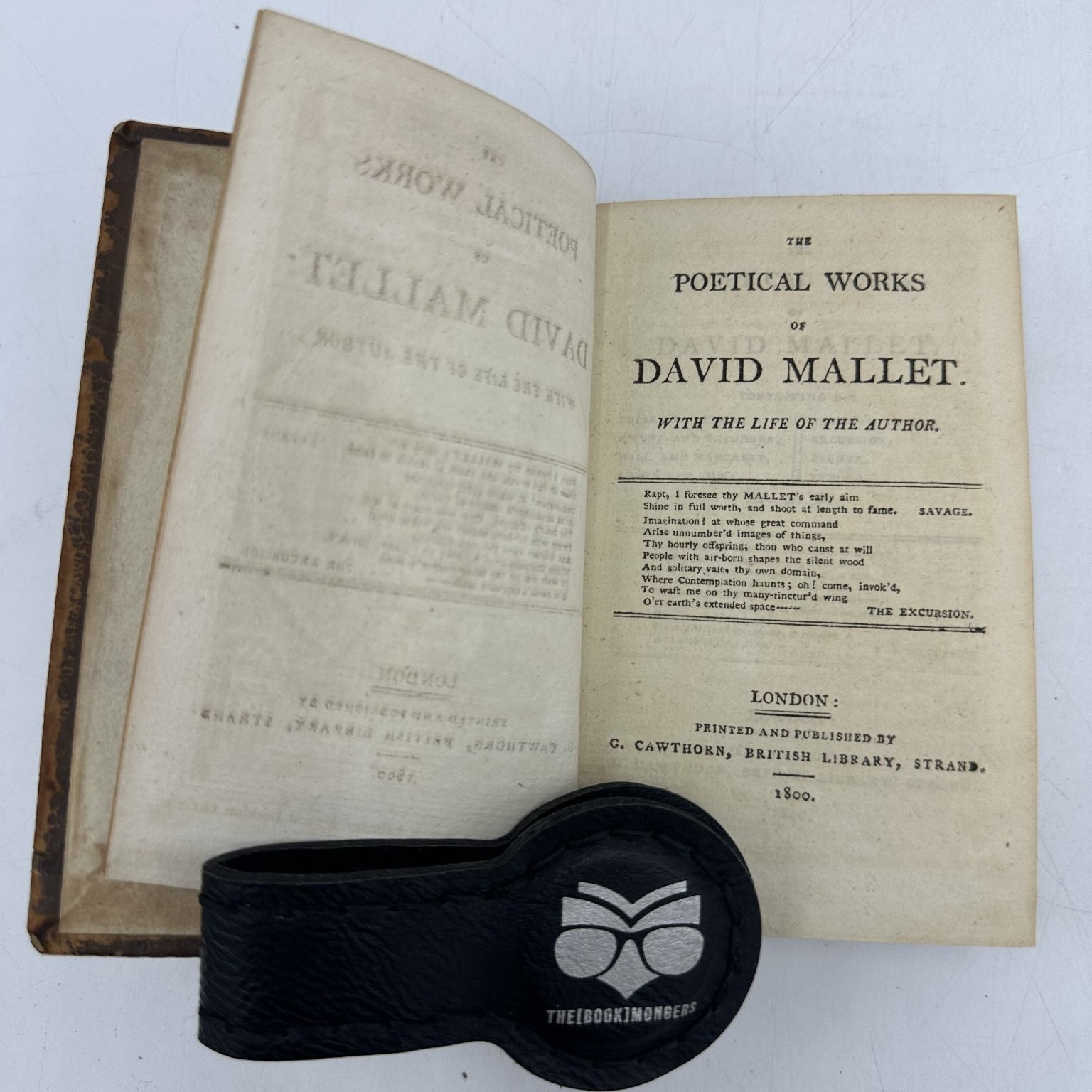 Poetical Works David Mallet 1800 Poetry G. Cawthorn London Antique Book