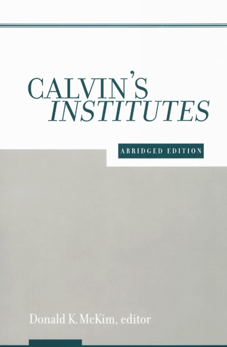 Calvin’s Institutes