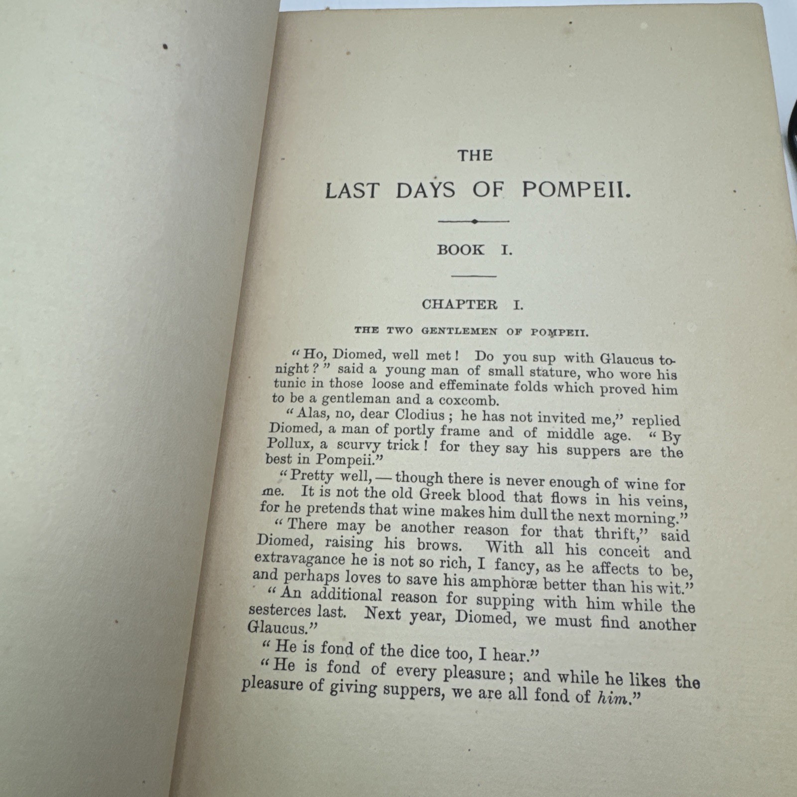 The Last Days of Pompeii Edward Bulwer Lytton Hardcover Antique Historical Novel
