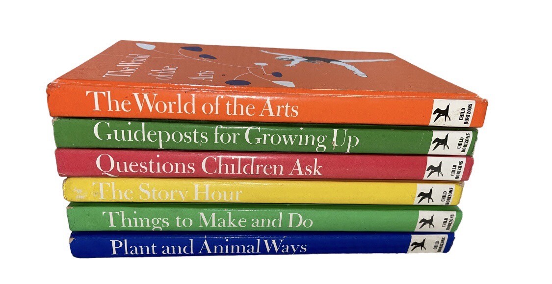 Lot of 6 Vintage Books Child Horizons Standard Education Guide Posts Hard Cover