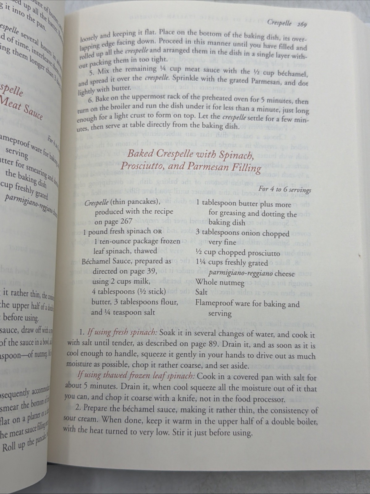 Essentials of Classic Italian Cooking by Marcella Hazan 1993 Cookbook : VeryGood