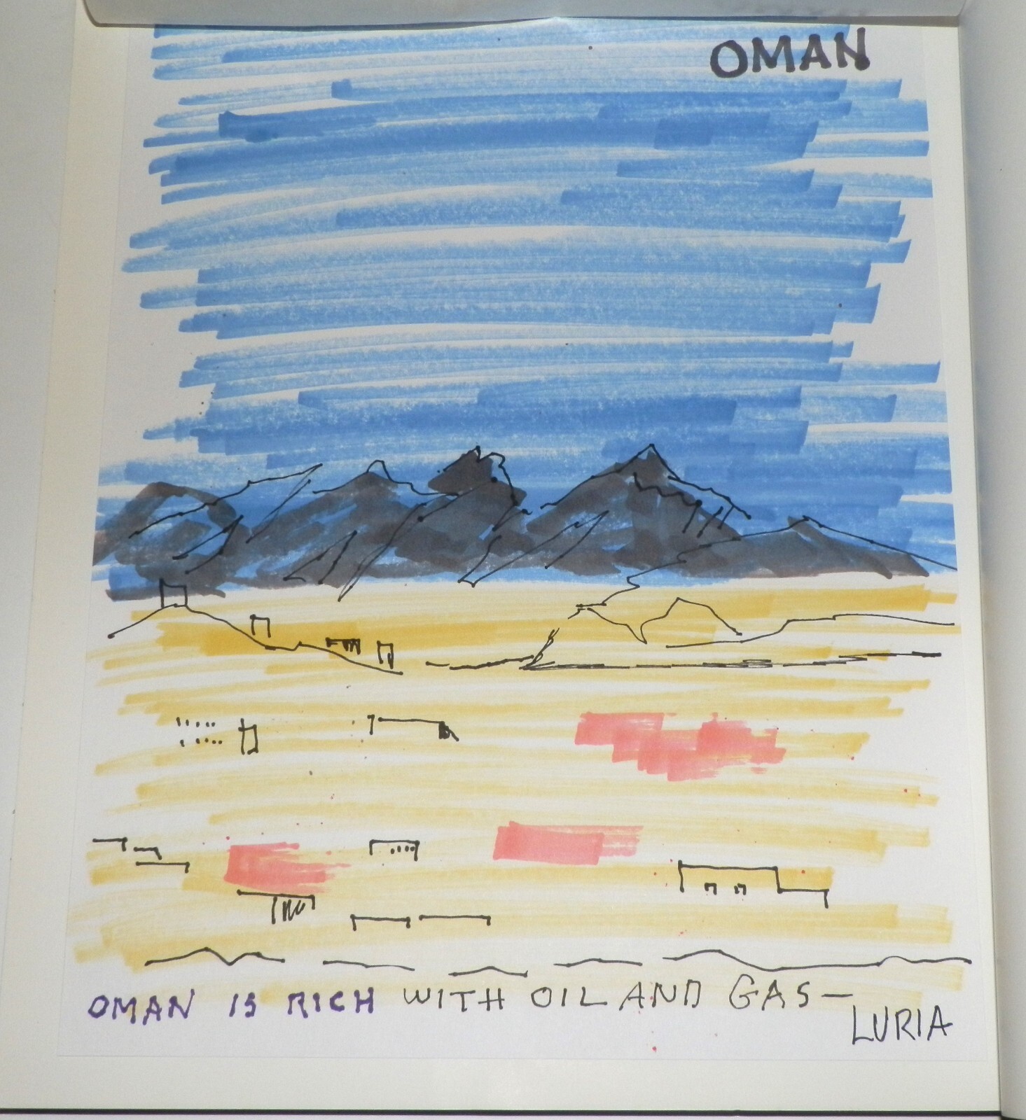 Eli Luria Arabian Nights Travel Adventure Sketches Signed with Original Art Work