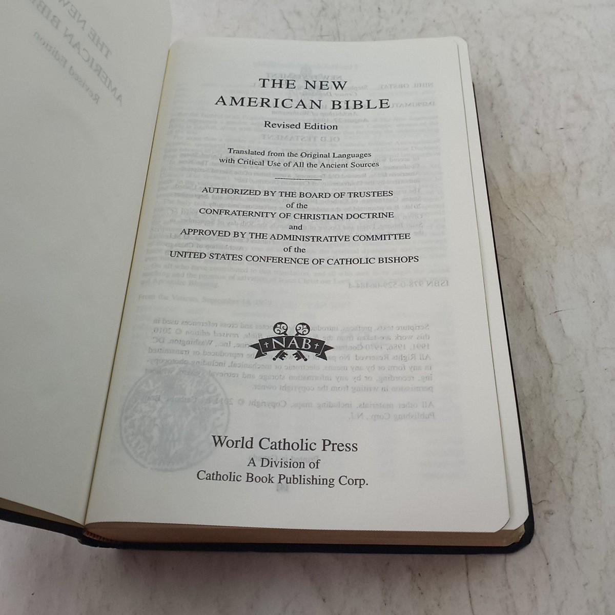 New American Bible Official Bible Catholic World Press 2011 Revised ED
