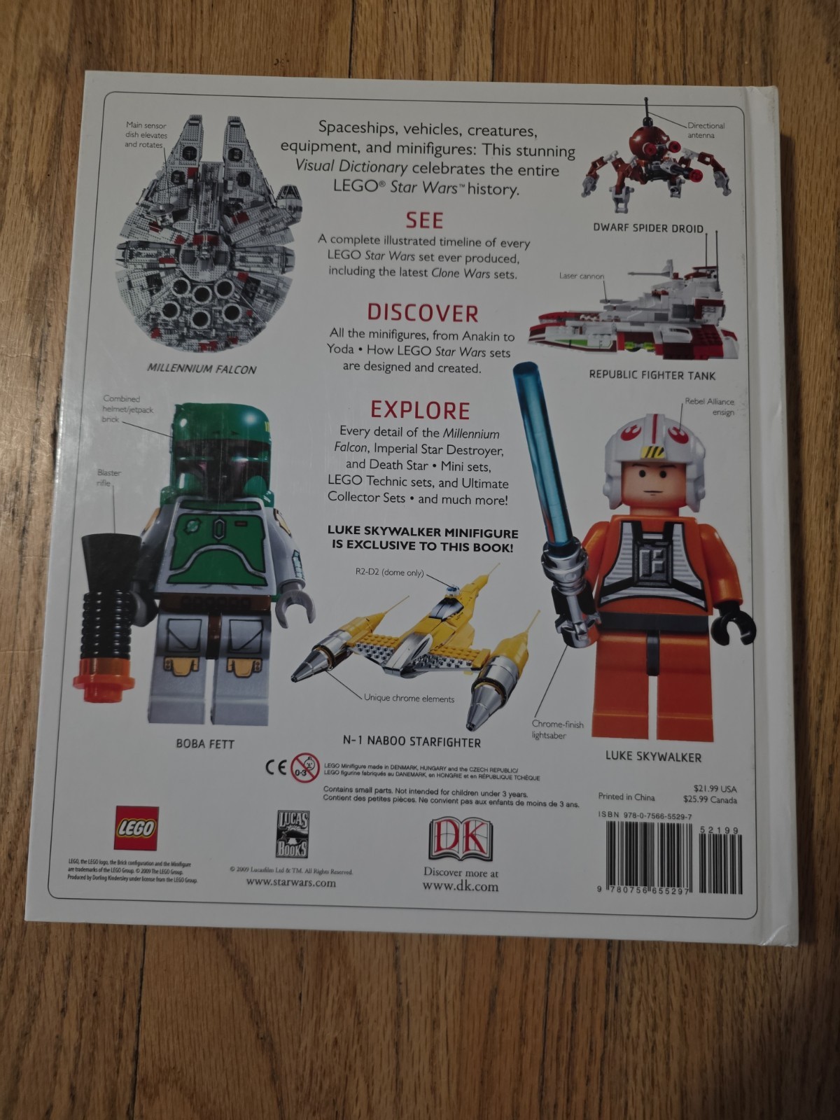 Lego Star Wars Book The Visual Dictionary with Luke Skywalker Minifigure