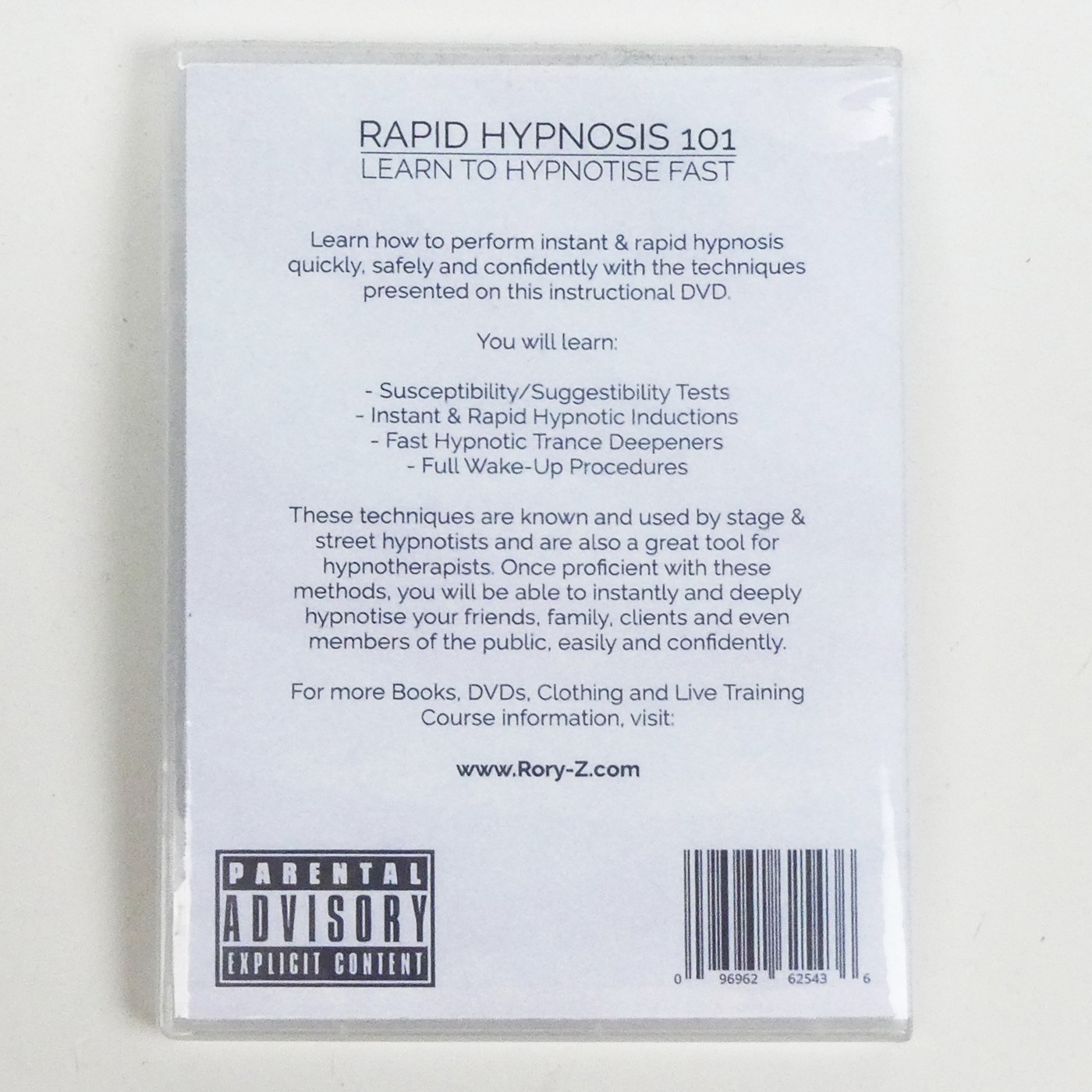 RAPID HYPNOSIS 101 DVD Learn To Hypnotize Fast Instant Hypnotic Inductions stage