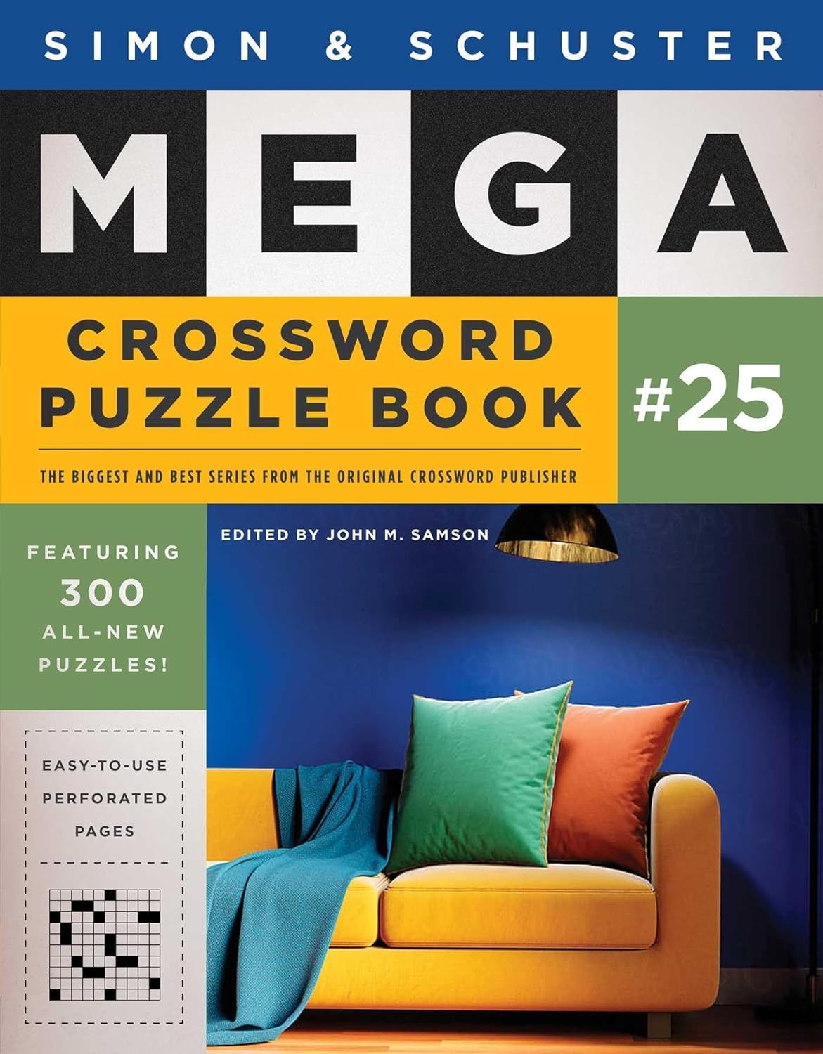 Simon & Schuster Mega Crossword Puzzle Book #25 Paperback by John M Samson