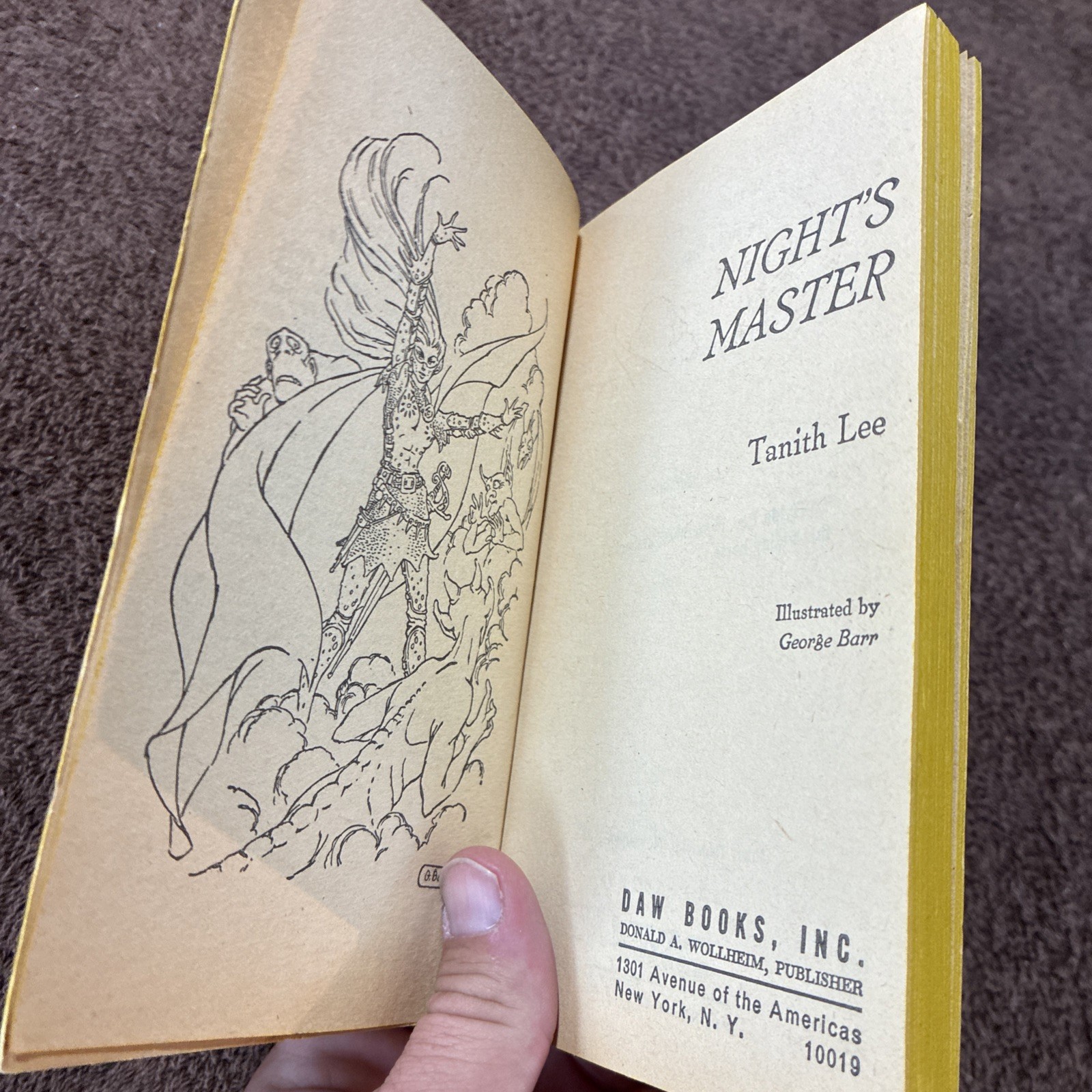 Night’s Master – Tanith Lee – 1st DAW Printing 1978 Vintage Paperback Book -RARE