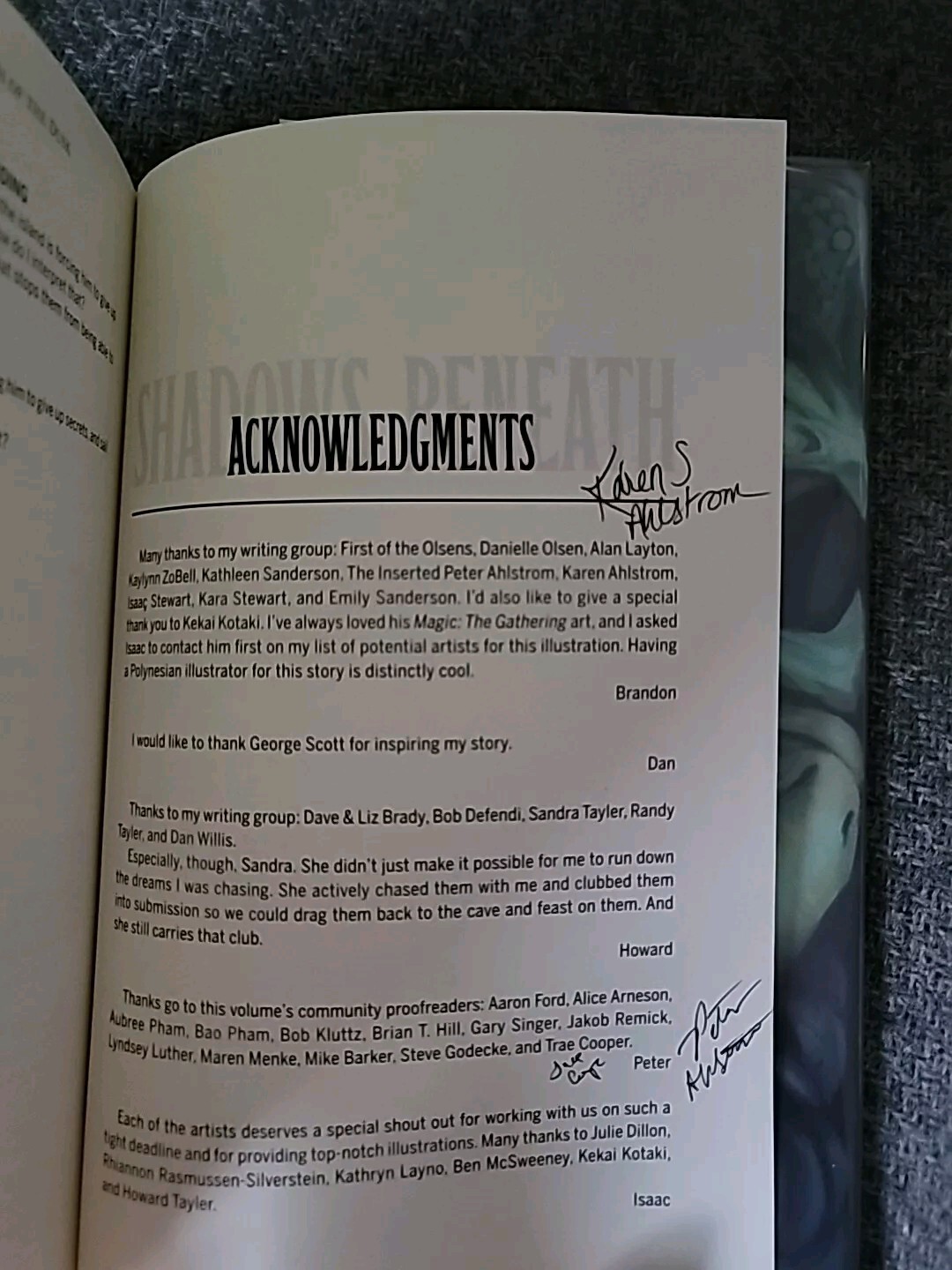 SIGNED X8 Shadows Beneath: Writing Excuses Anthology 1st/2nd Brandon Sanderson