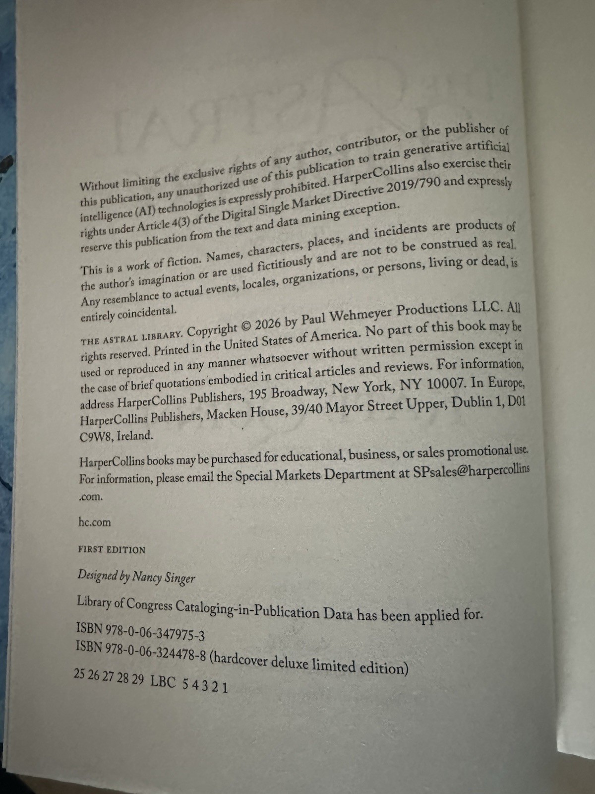 Astral Library (Deluxe Limited Edition) : A Novel by Kate Quinn (2026) New
