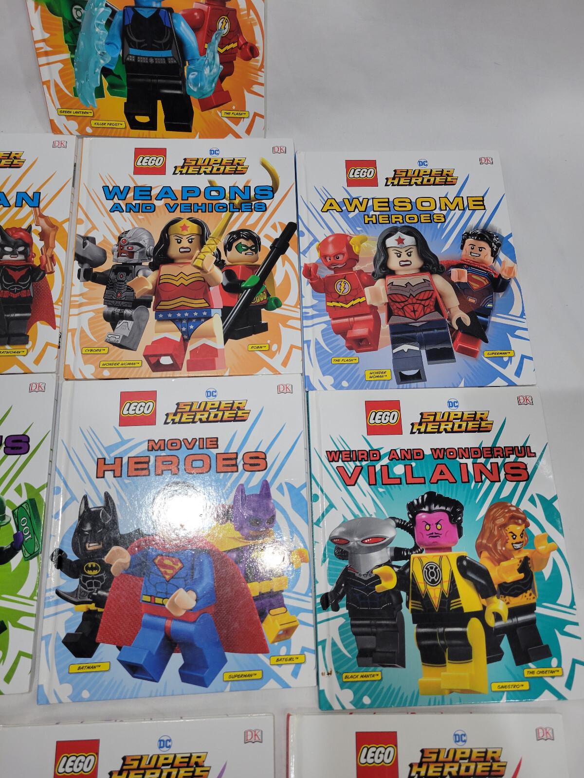 10 LEGO DC Super Heroes HC Batman World of Movie Weapons Vehicles Complete Books