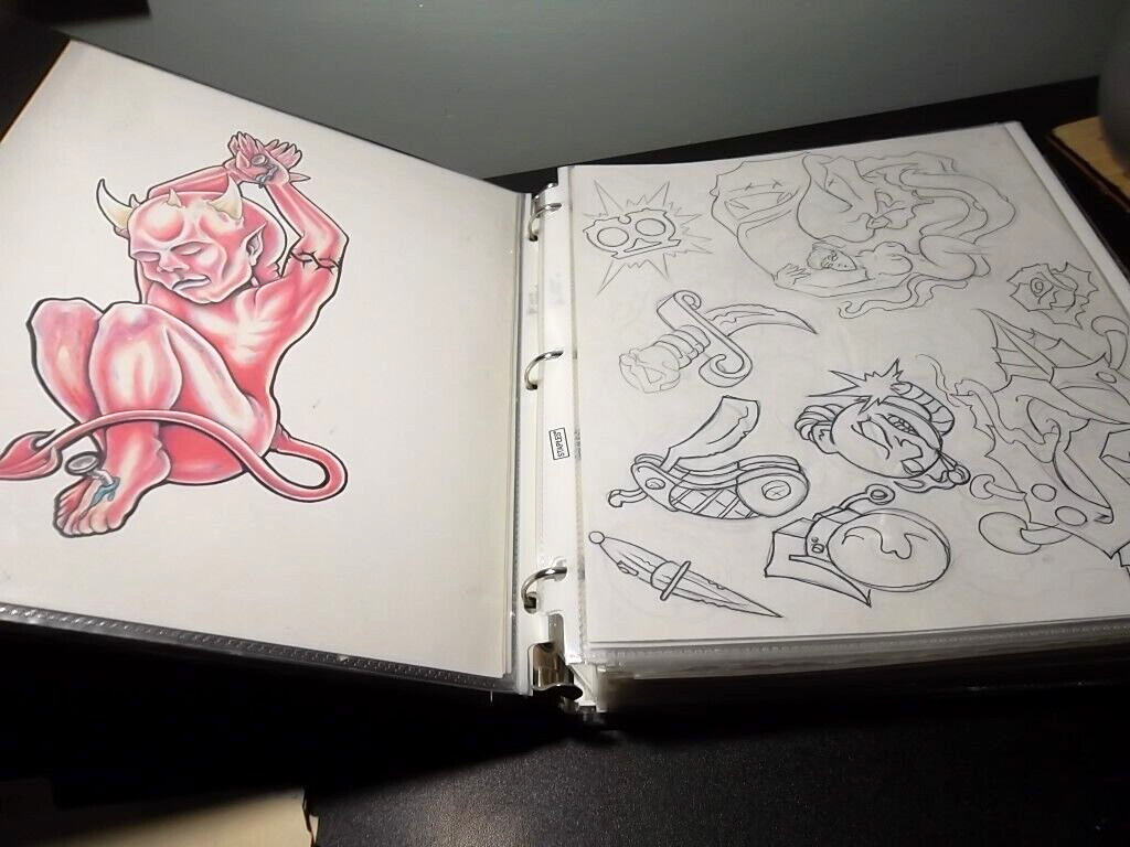 3 ring notebook Tattoo flash Varied artists Circa 2000 and up