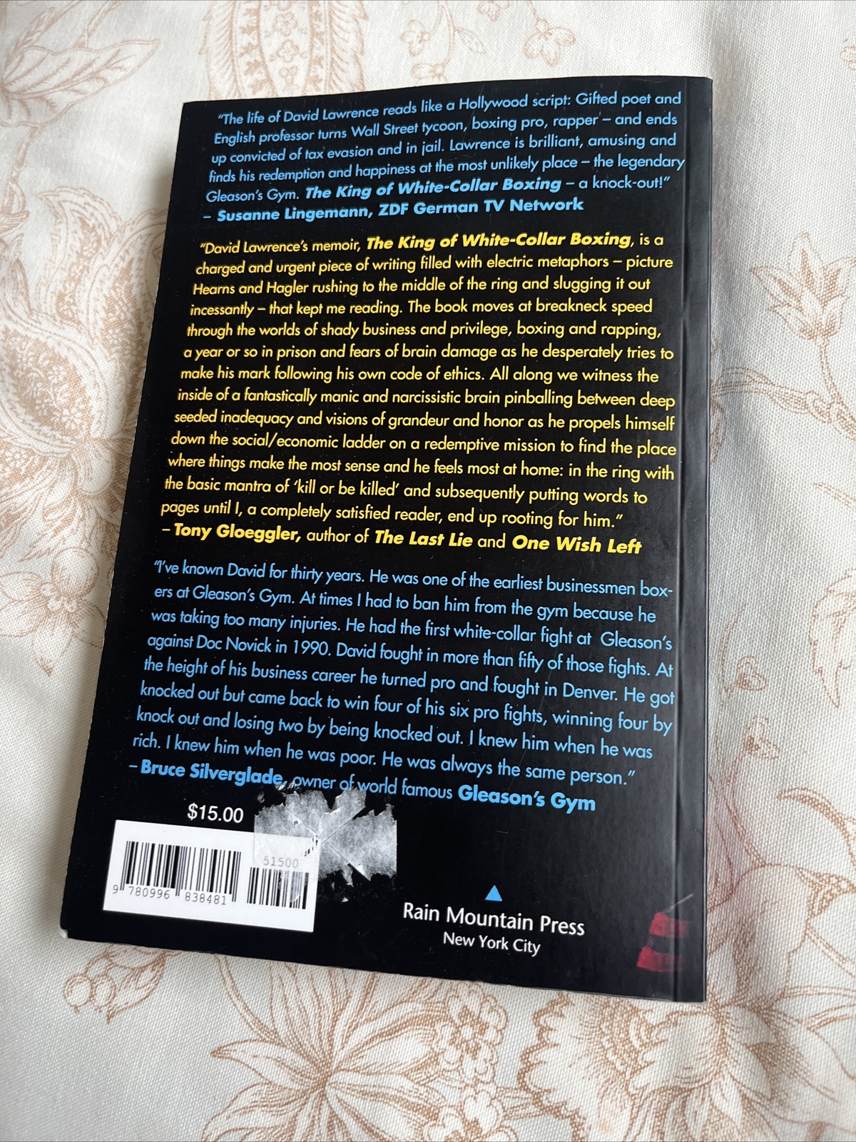 The King of White-Collar Boxing, 2nd Ed. – David Lawrence Signed Book Autograph