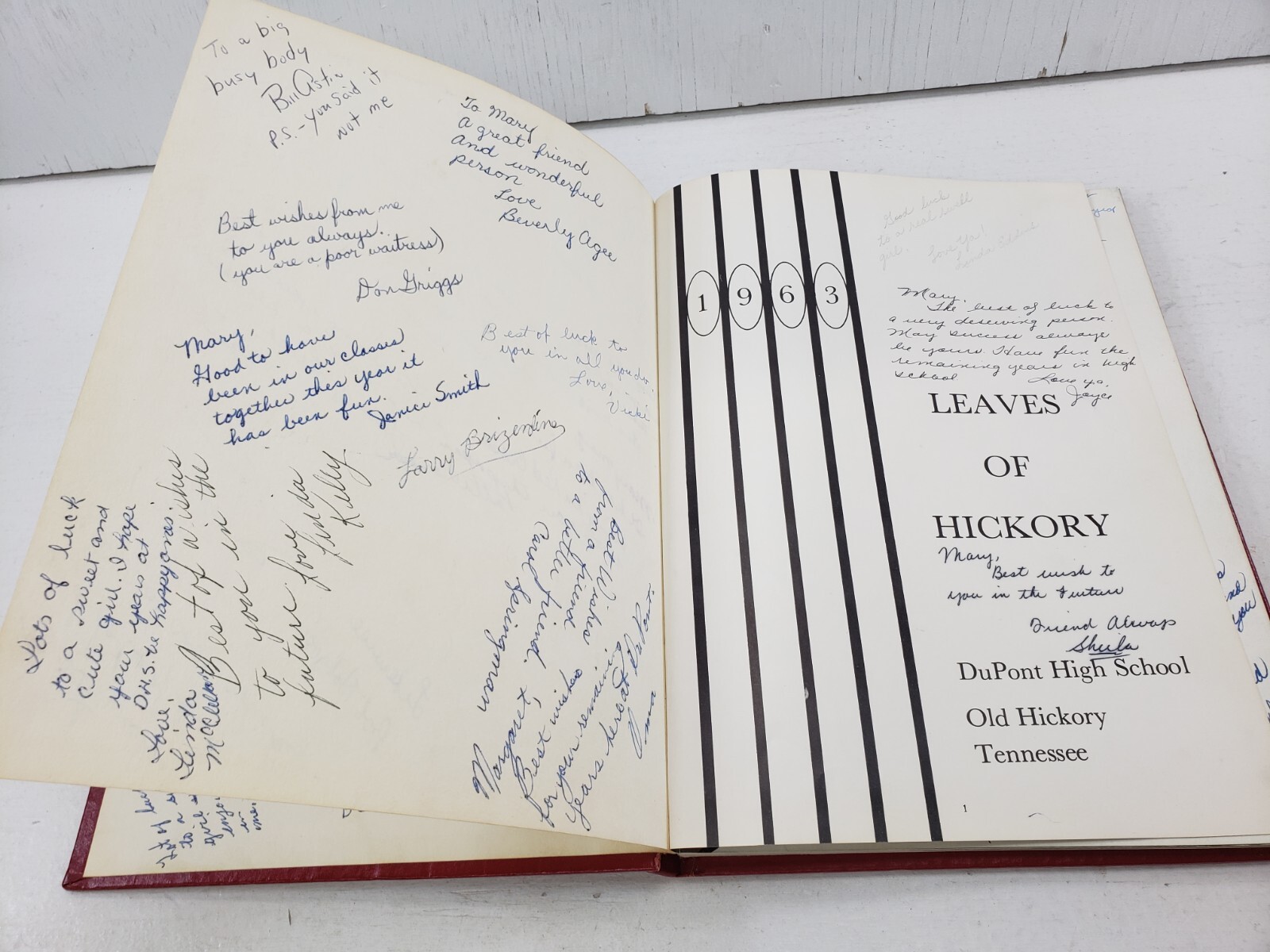 1963 DUPONT HIGH SCHOOL YEARBOOK, THE LEAVES OF HICKORY, HERMITAGE, TN