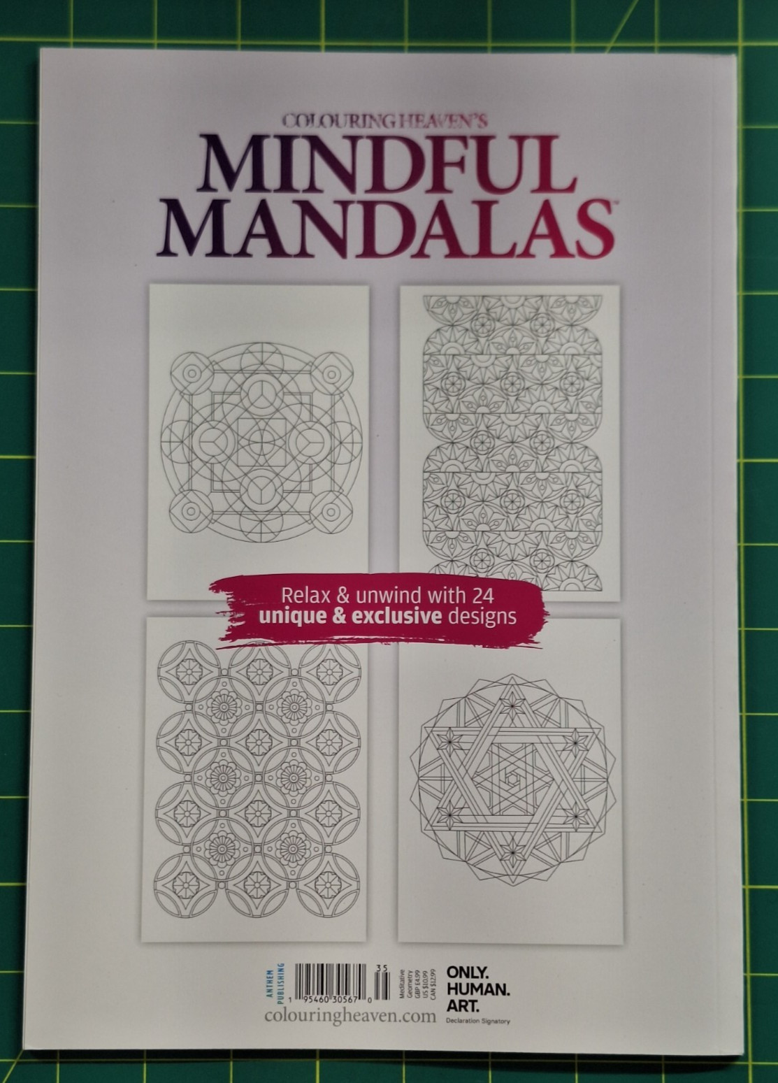 Colouring Heaven’s Mindful Mandalas · Meditative Geometry · 24 Designs