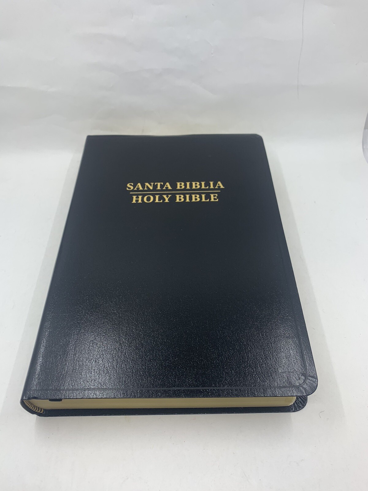 Biblia Bilingüe RVR 1960/KJV Negro Imitación Piel con índice bilingual bible