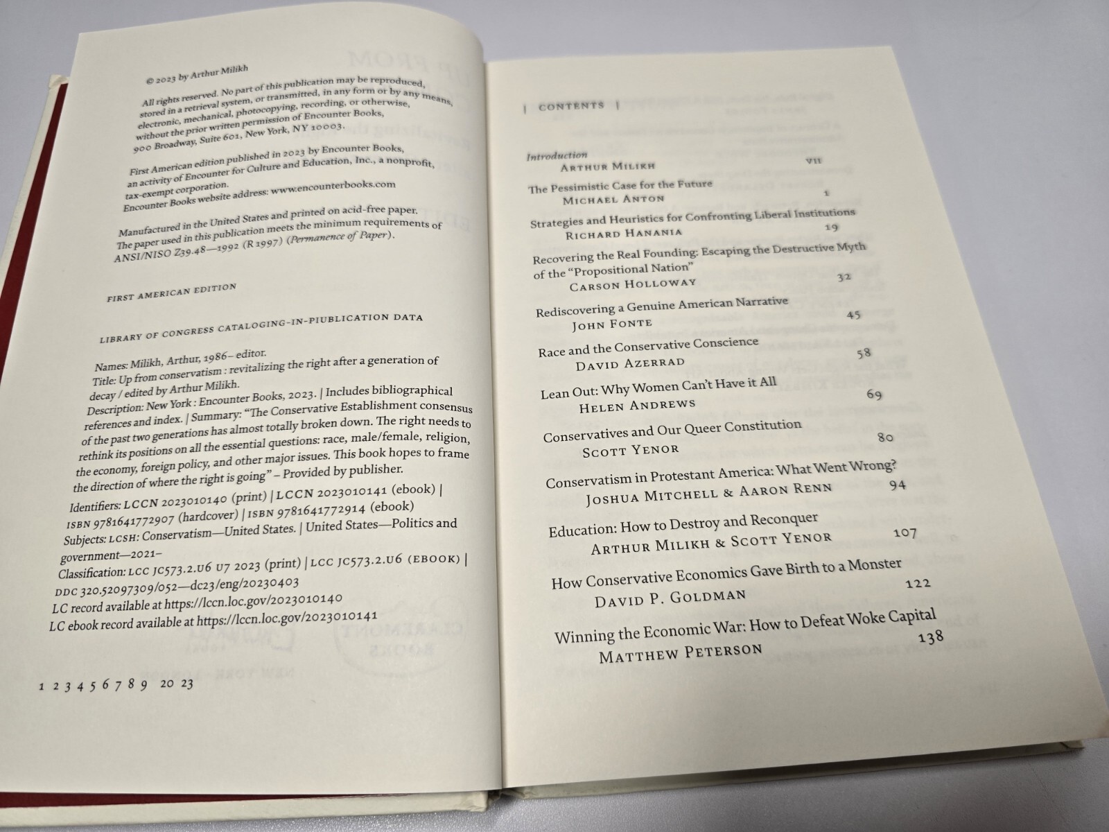 Up From Conservatism ARC Arthur Milikh Revitalizing the Right Political Science