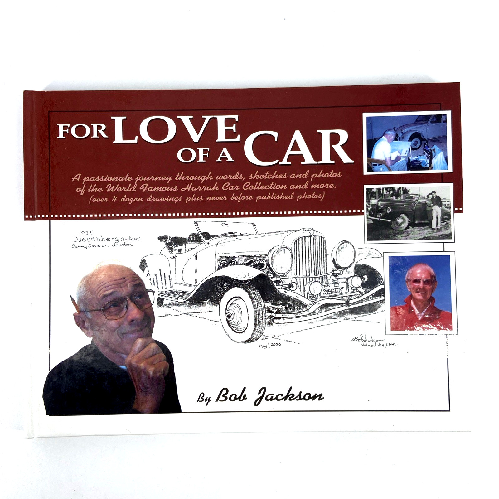 For Love of a Car Harrah Collection Bob Jackson Signed Coffee Table Book HC