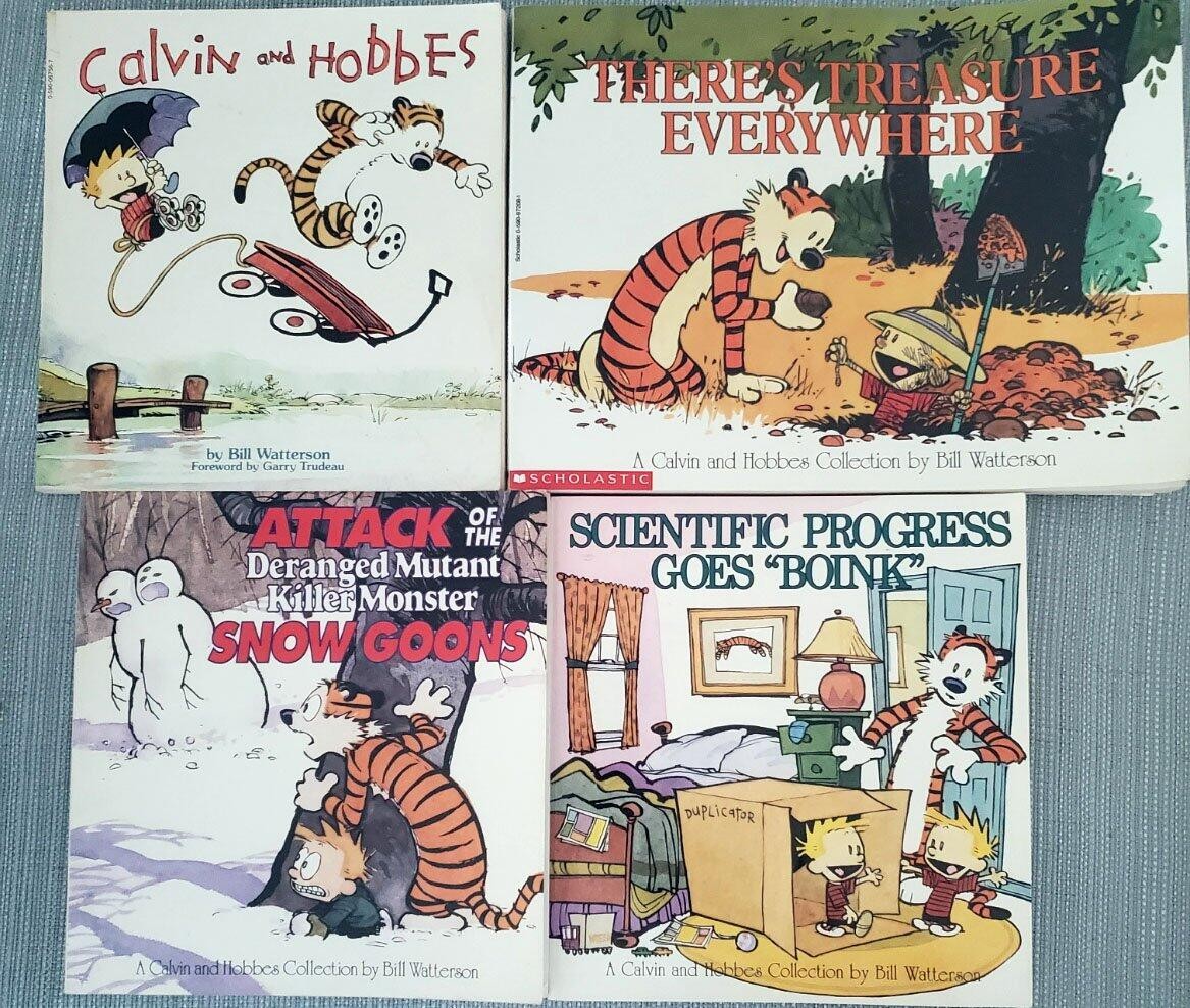 Lot 8 CALVIN & HOBBES Books Bill Watterson Comics