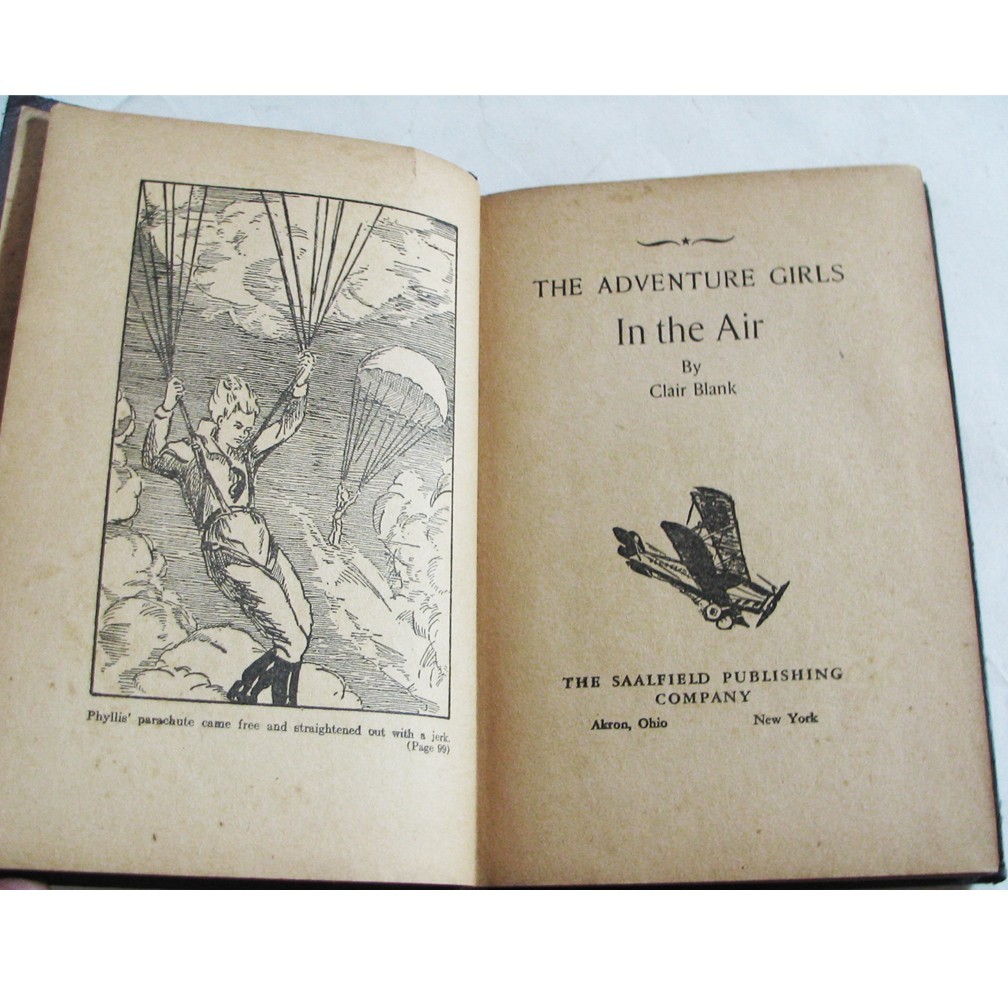 The Adventure Girls in The Air by Clair Blank 1936, Hardcover, 150 Pages