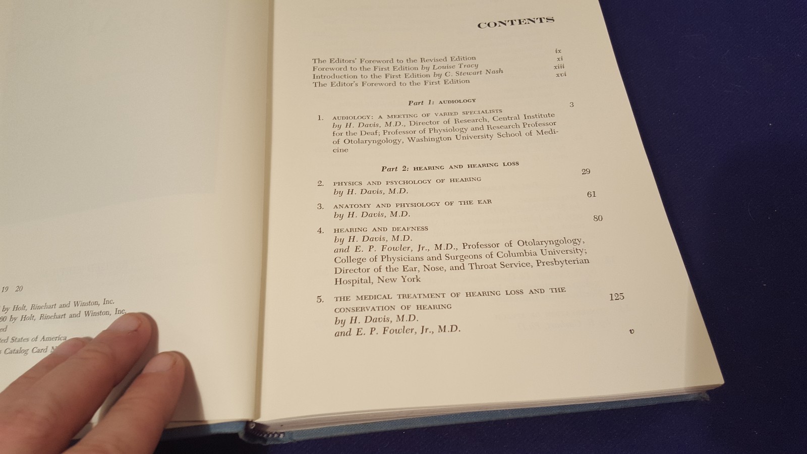 1960 HEARING & DEAFNESS Hardcover Book Textbook