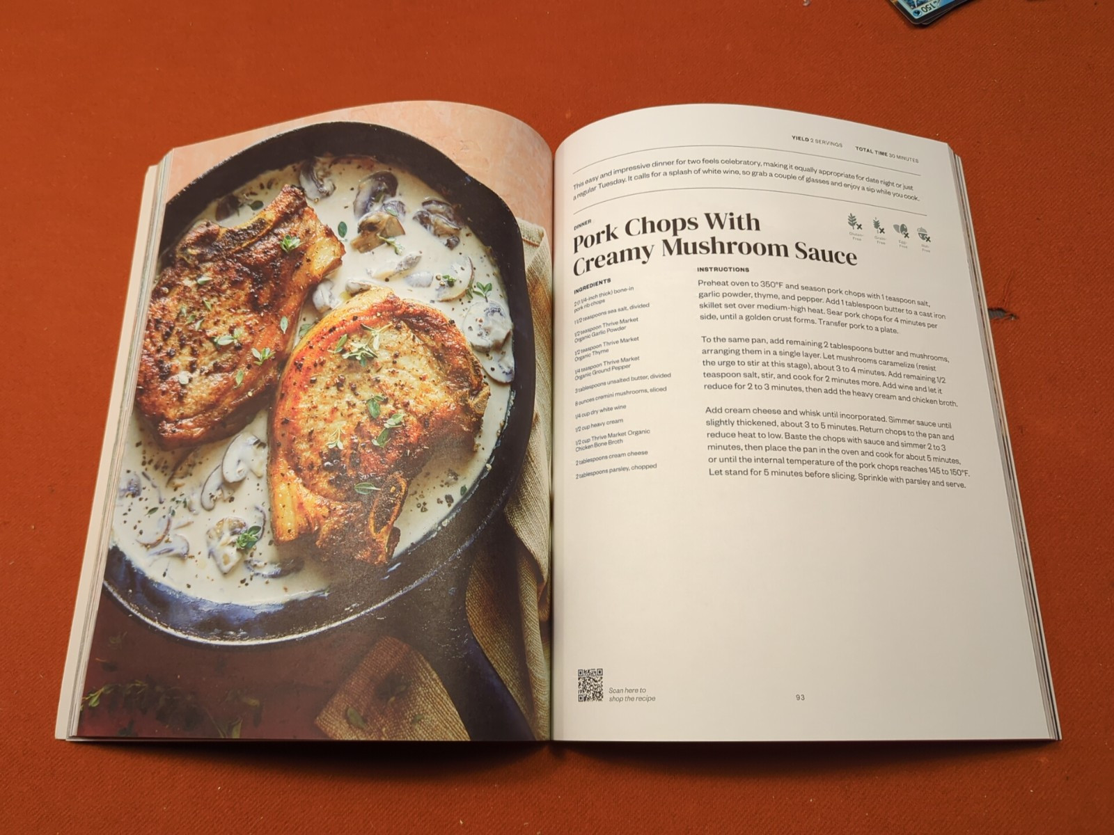 Thrive Market Healthy Living Made Easy Cookbook New 60 Recipes, PB 2021