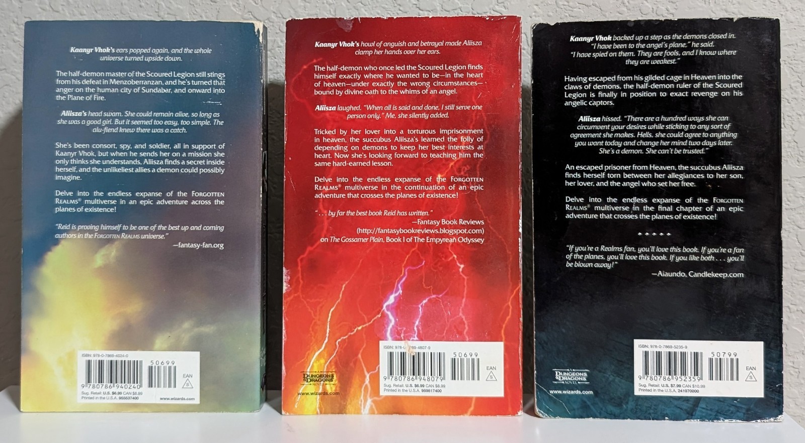 Forgotten Realms = Thomas M. Reid = THE EMPYREAN ODYSSEY = complete set 3 pbks
