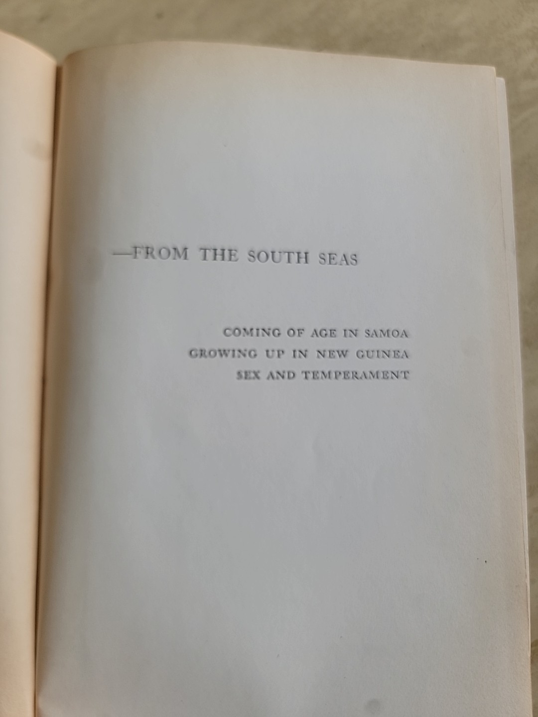 1939 Margaret Mead FROM THE SOUTH SEAS William Morrow & Company HCDJ