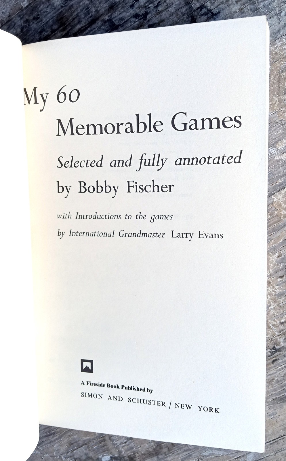 My 60 Memorable Games ~1969~ Bobby Fischer Sjakk Chess Gambit Grandmaster ♘♟️♕