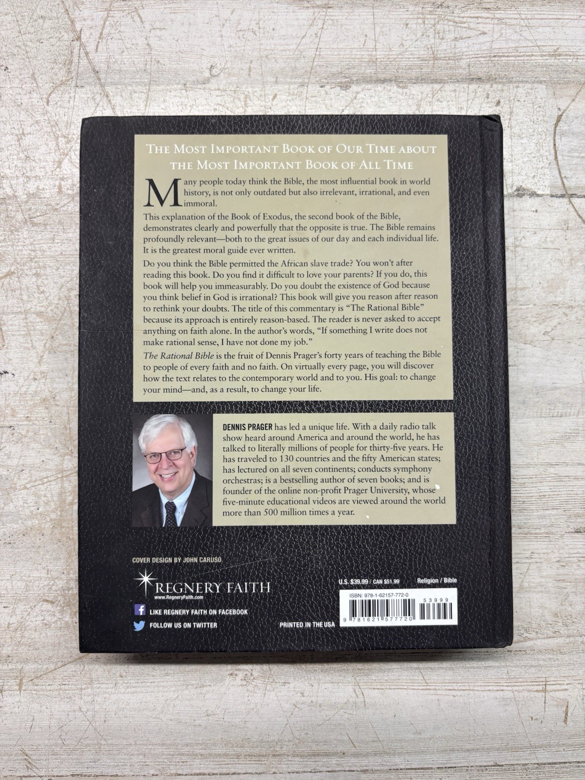 The Rational Bible Exodus by Dennis Prager Hardcover Regnery Faith 2018 Edition