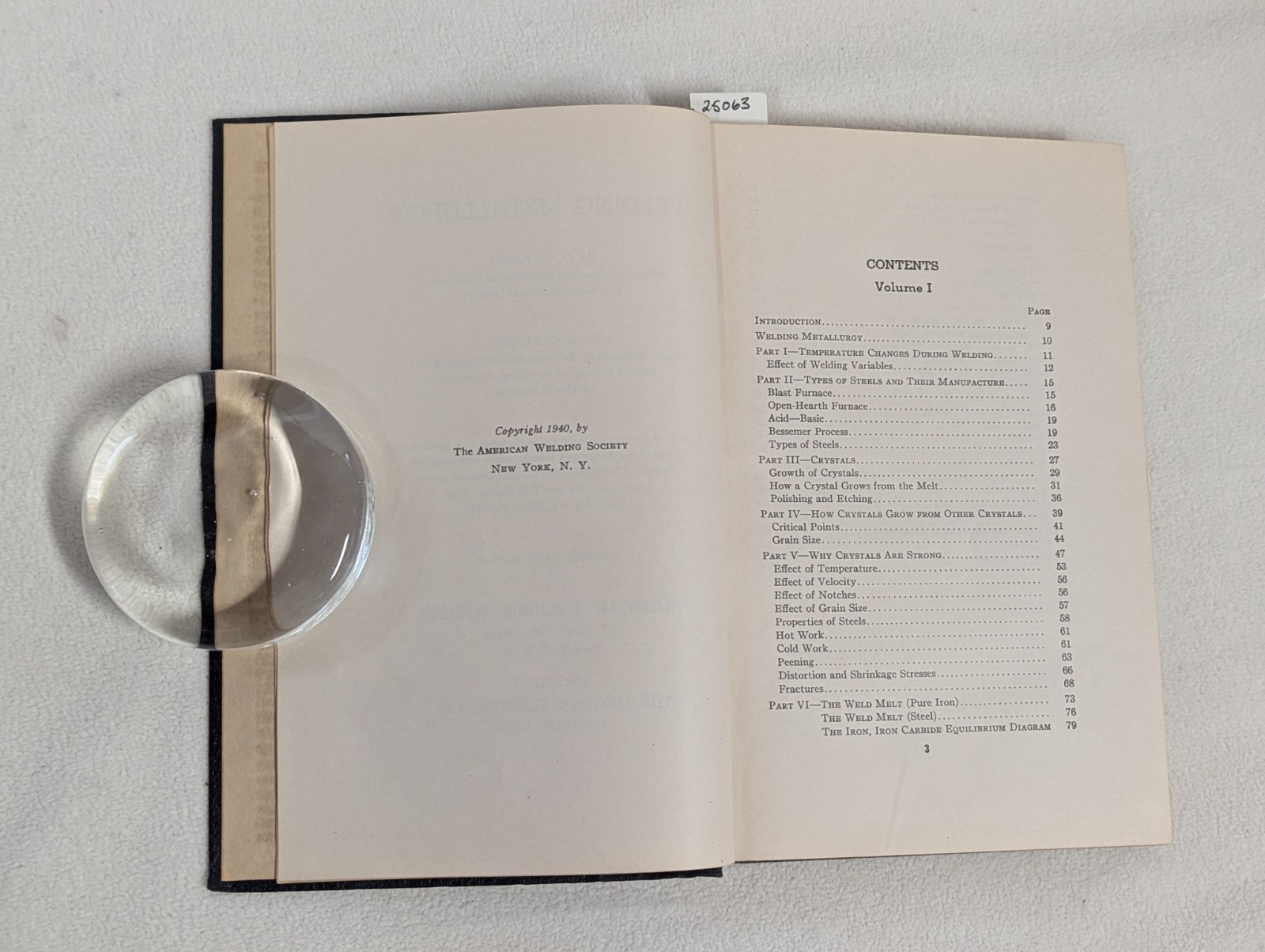 Welding Metallurgy – American Welding Society ~ O.H. Henry ~ Vtg 1940 Vol I & II