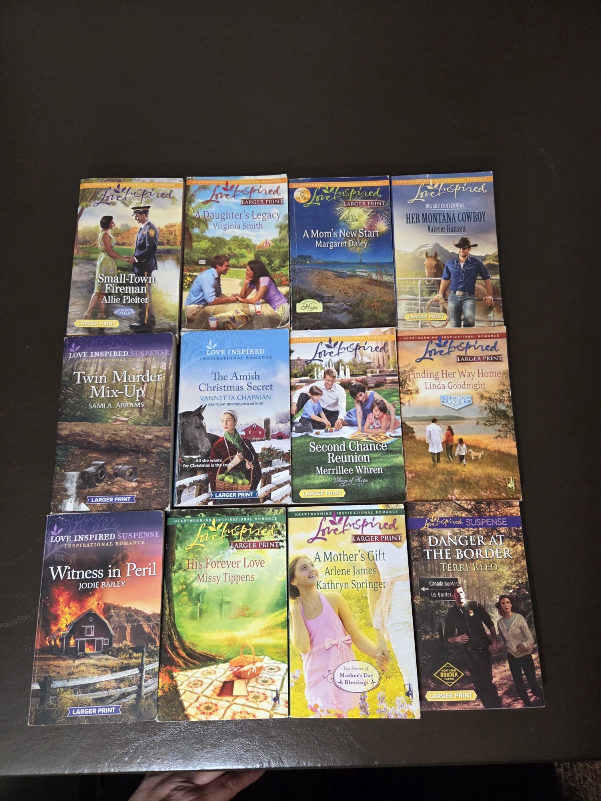 Love Inspired books larger print LOT OF 12 Paperbacks christian romance