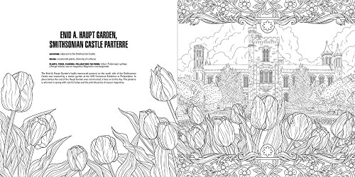 Gardens: A Smithsonian Coloring Book, Smithsonian Institution, Very Good Book