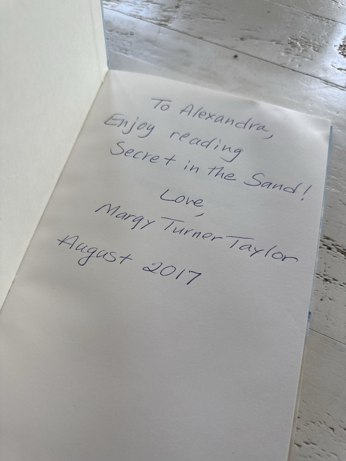 Secret in the Sand by Margaret Turner Taylor 2017 Signed Hardcover Bethany Beach
