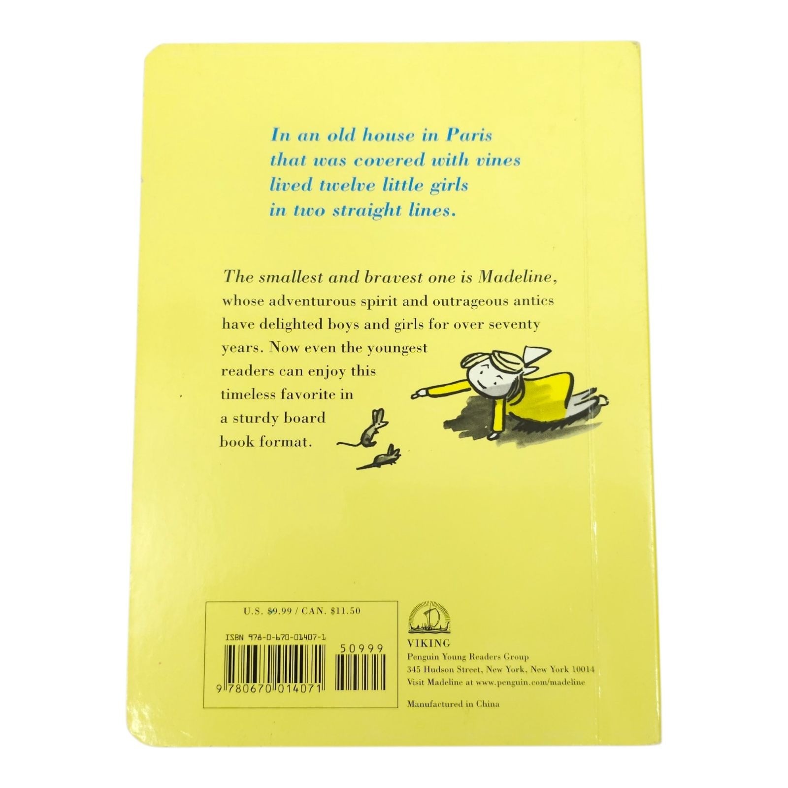 Madeline Ludwig Bemelmans Board Book Caldecott Honor Classic 2012 Abridged Ed