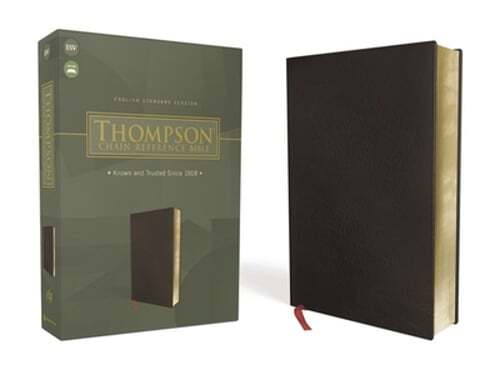 Esv, Thompson Chain-Reference Bible, Bonded Leather, Black, Red Letter: Used