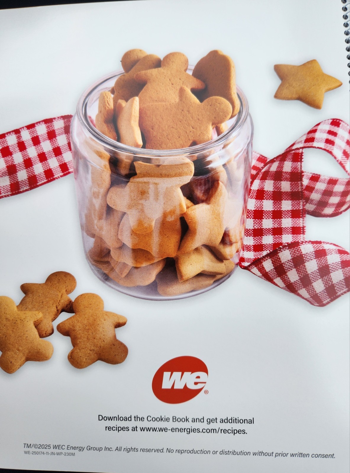 WE Energies 2025 From Your Cookie Jar To Ours Cookie Book 37 Recipes 27 Pages