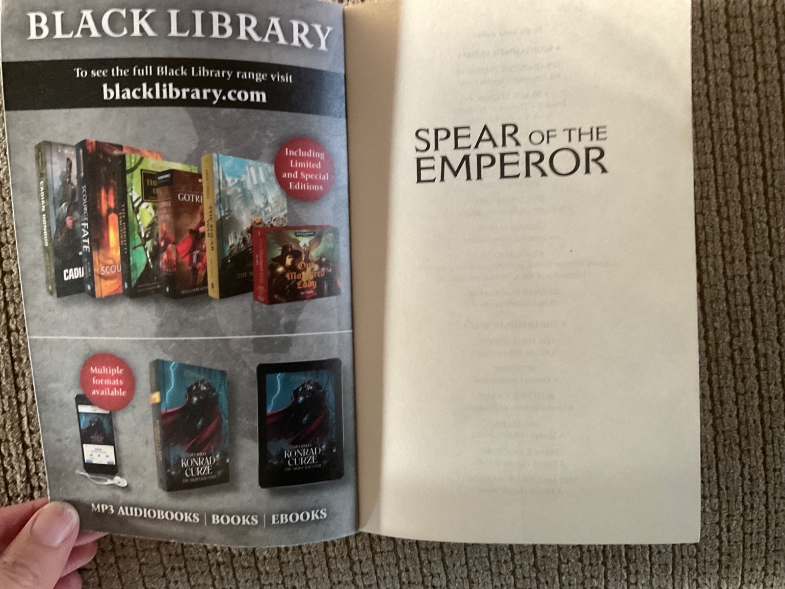 Warhammer 40k: Spear of the Emperor by Aaron Dembski-Bowden, TPB 2019
