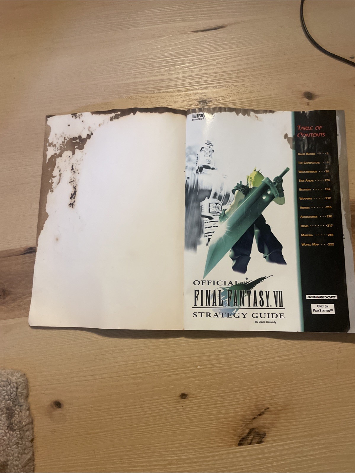 Official Final Fantasy VII Strategy Guide by David Cassady – 1997 PB PlayStation