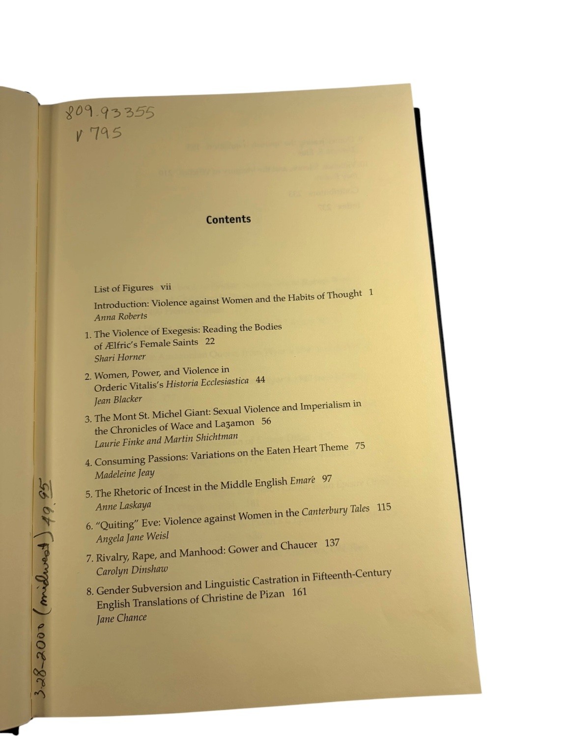 Violence Against Women in Medieval Texts Anna Roberts 1998 University Press