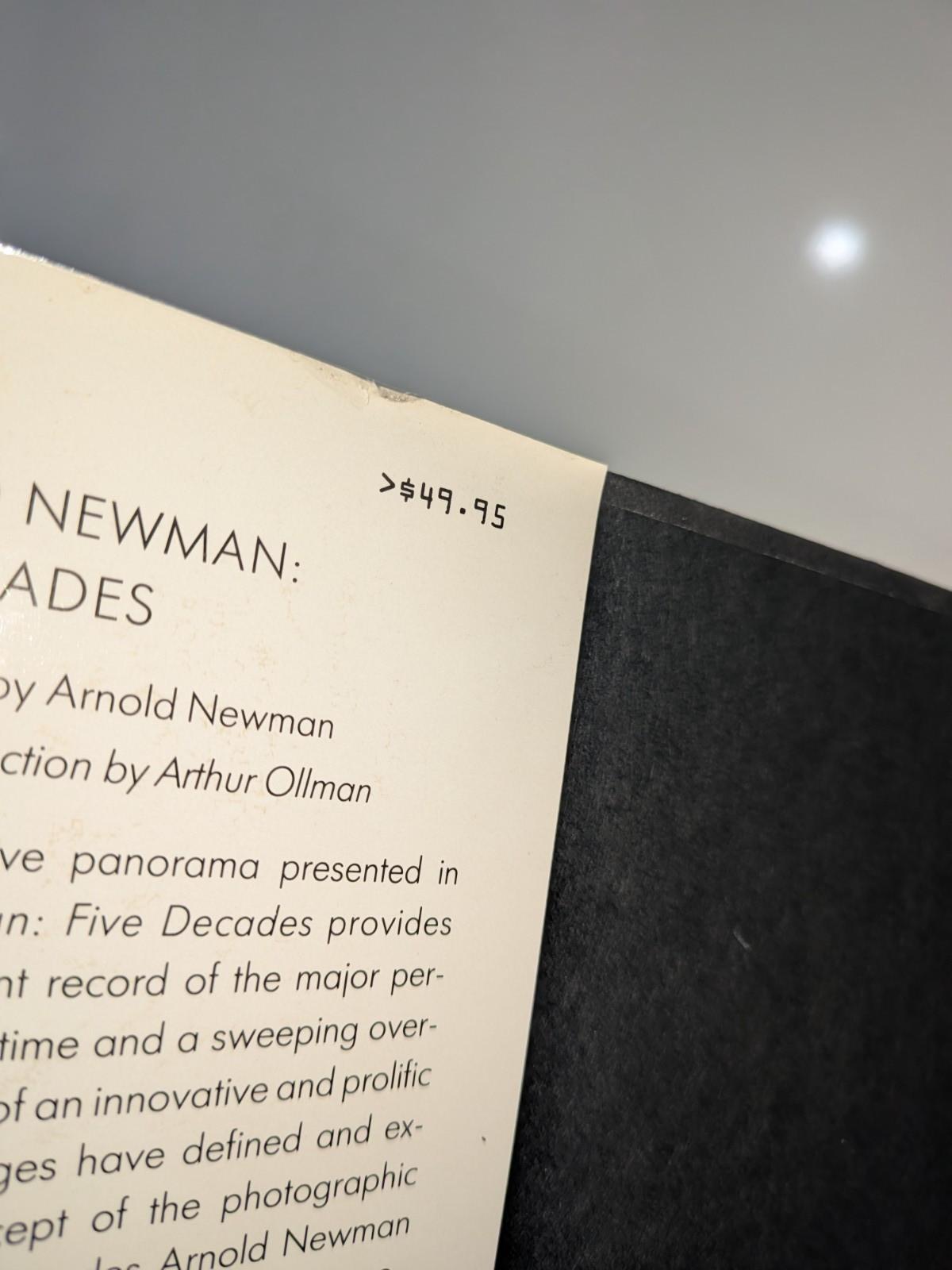 Arnold Newman: Five Decades – 1986 1st Ed – HBJ – Photography / Art / Portraits