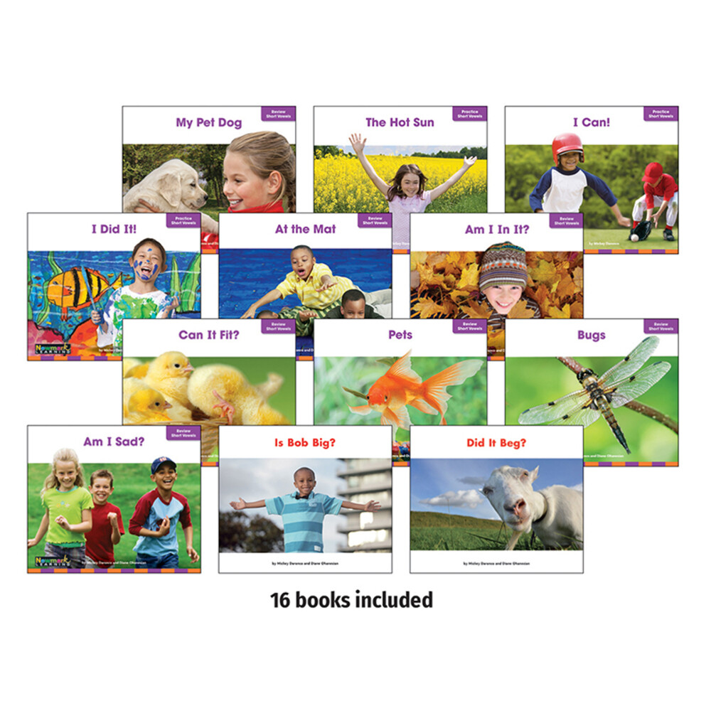 NEWMARK LEARNING NL-6836 Decodable Readers Fluency Grade K-1 Short Vowels 16