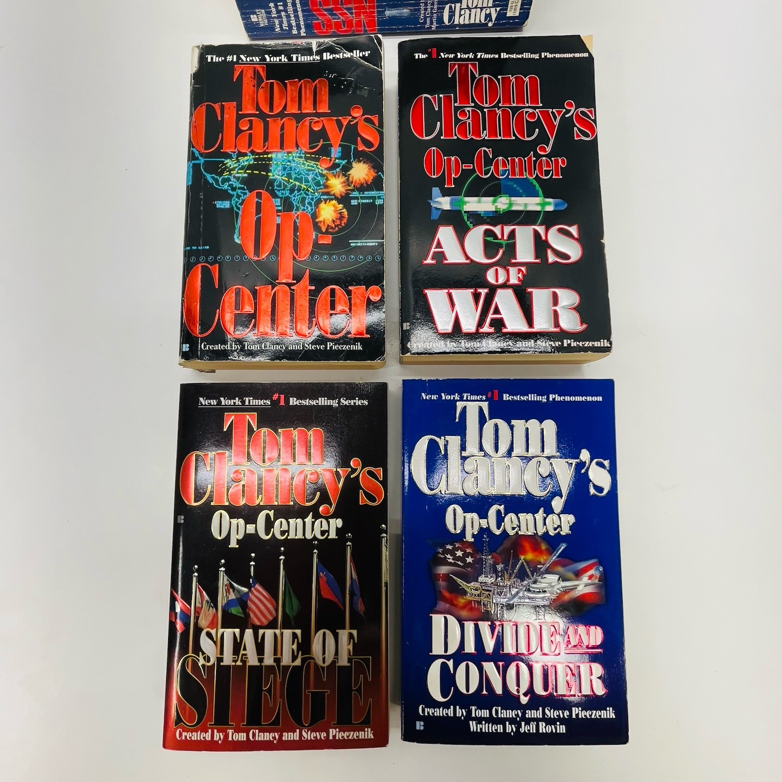 Lot of 23 Tom Clancy Paperbacks Splinter Cell, Op-Center, Power Plays, Net Force