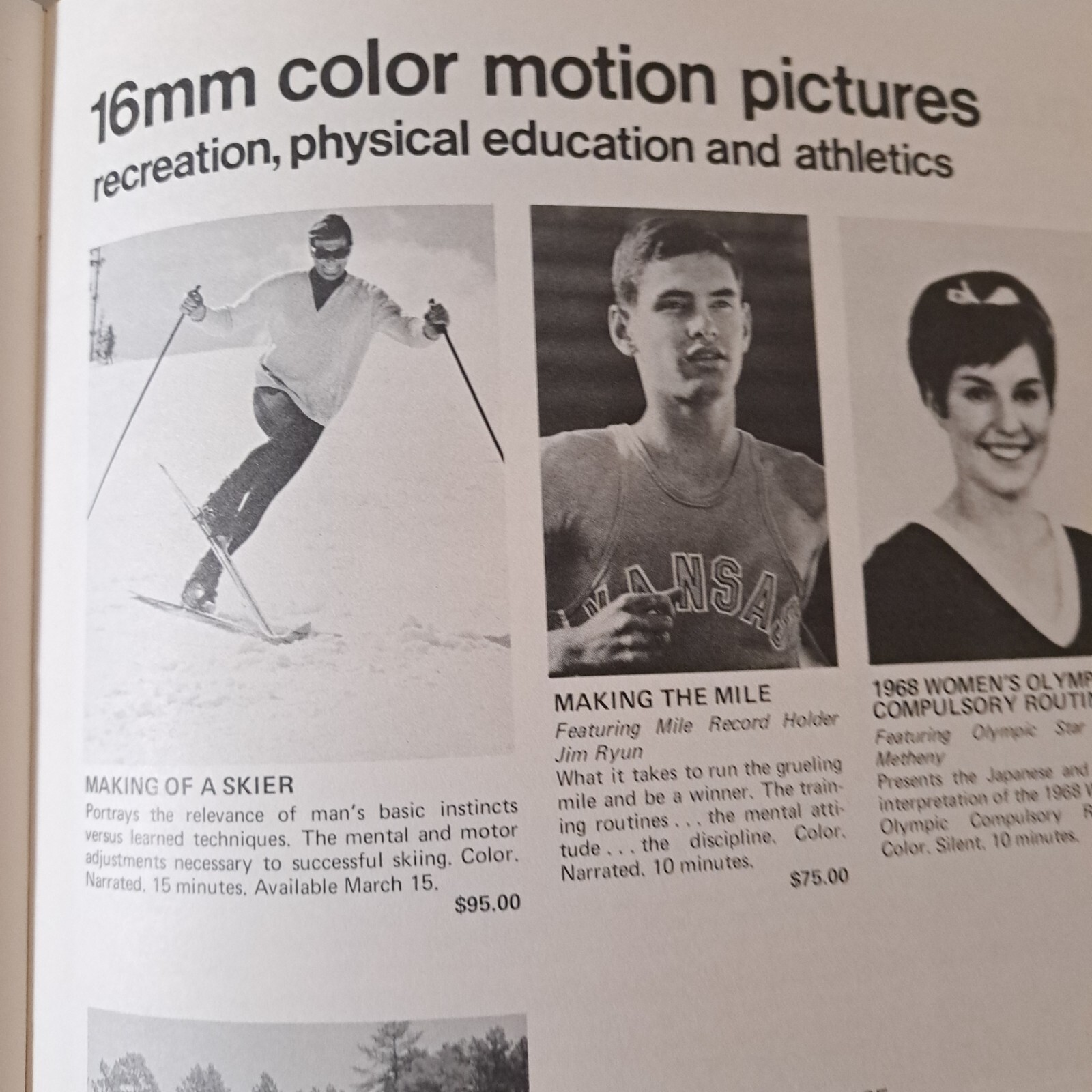 Athletic Institute Chicago 1971 Catalog Audio Visual Instructional Aids Sports