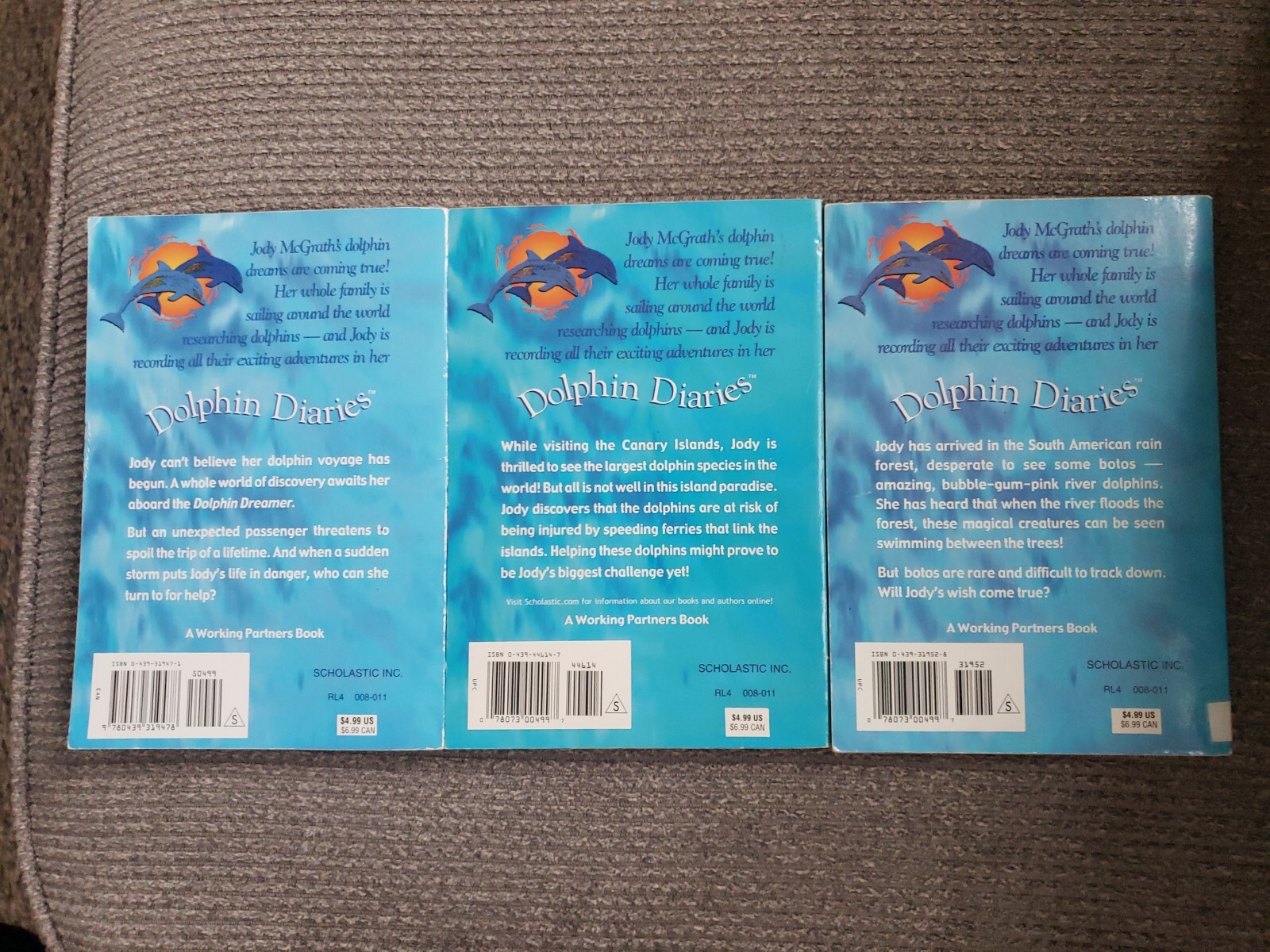 Lot of 3 Dolphin Diaries By Ben M. Baglio Scholastic Books: #1, 6, 7