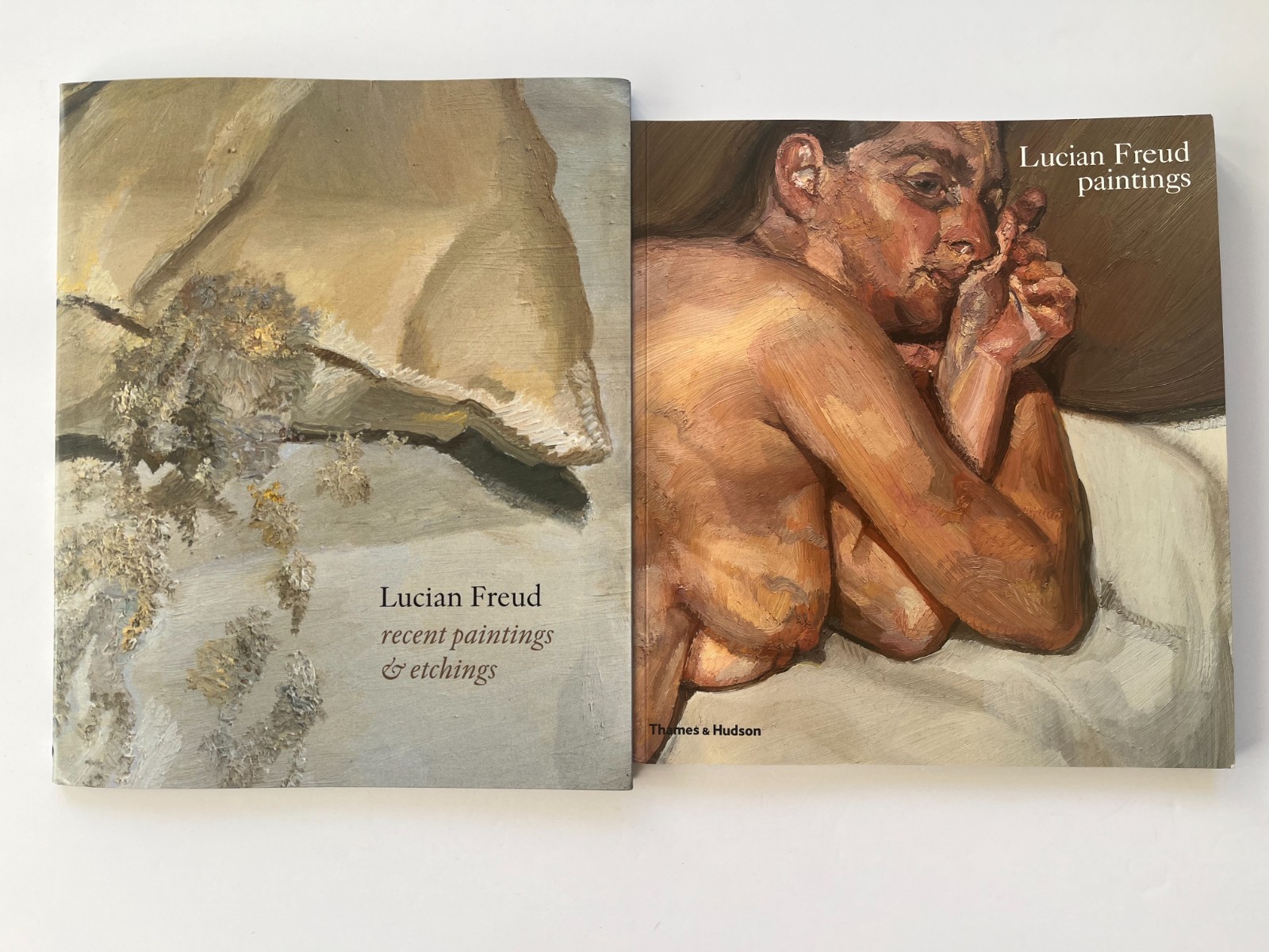 LUCIAN FREUD Recent PAINTINGS & ETCHINGS Acquavella ~ lot of 2 art catalogues
