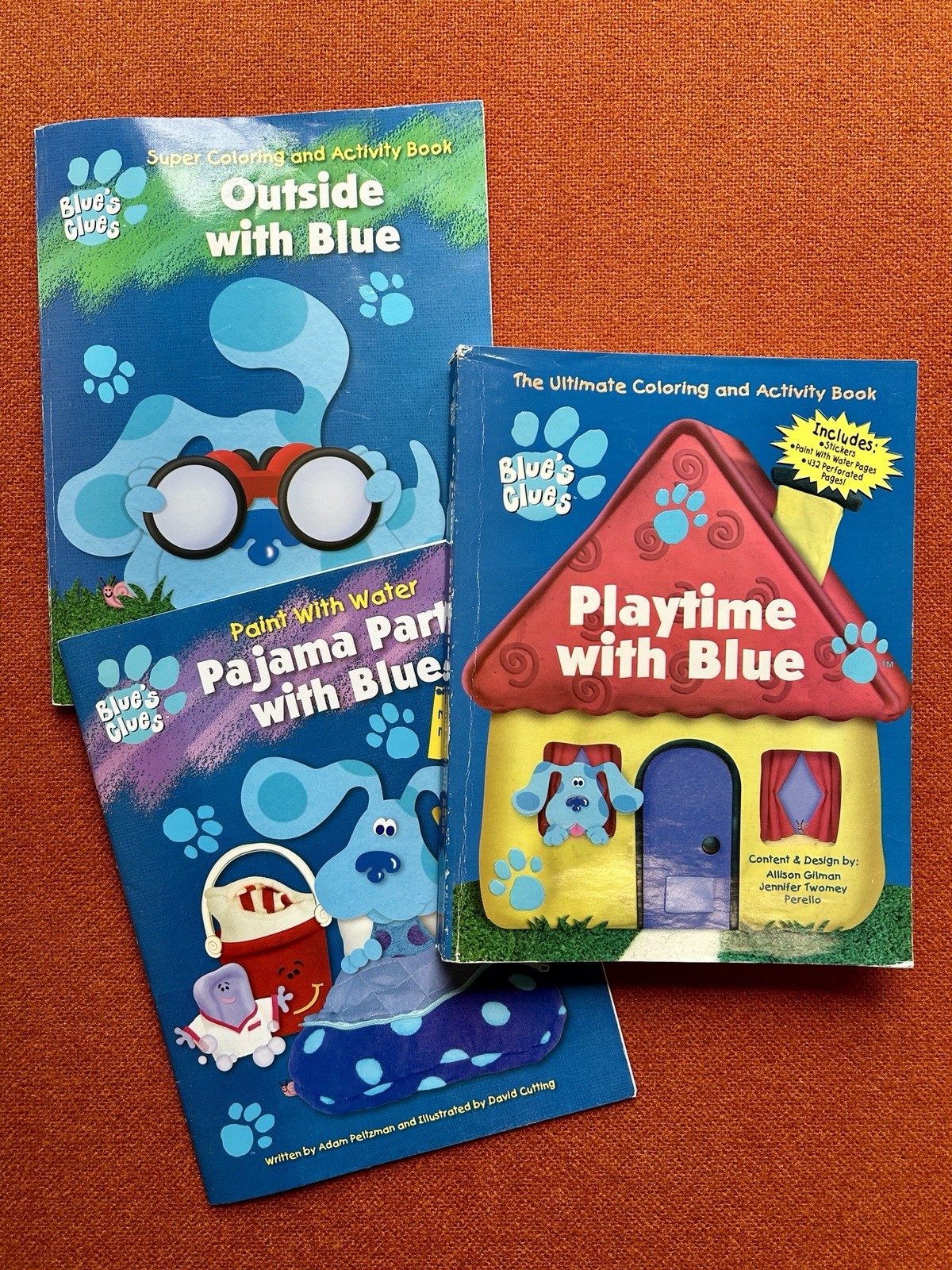 READ Lot Of 3 Vintage 2000s Blue’s Clues Coloring & Activity Books Stickers Used