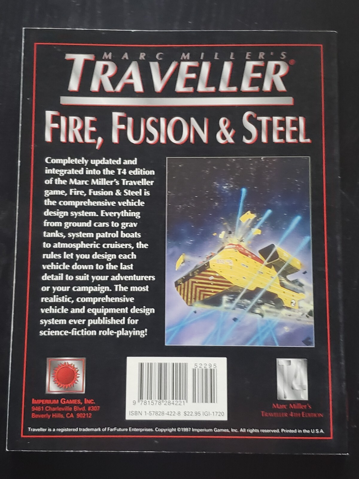 Marc Miller’s Traveller FIRE, FUSION & STEEL 4th Edition Softcover